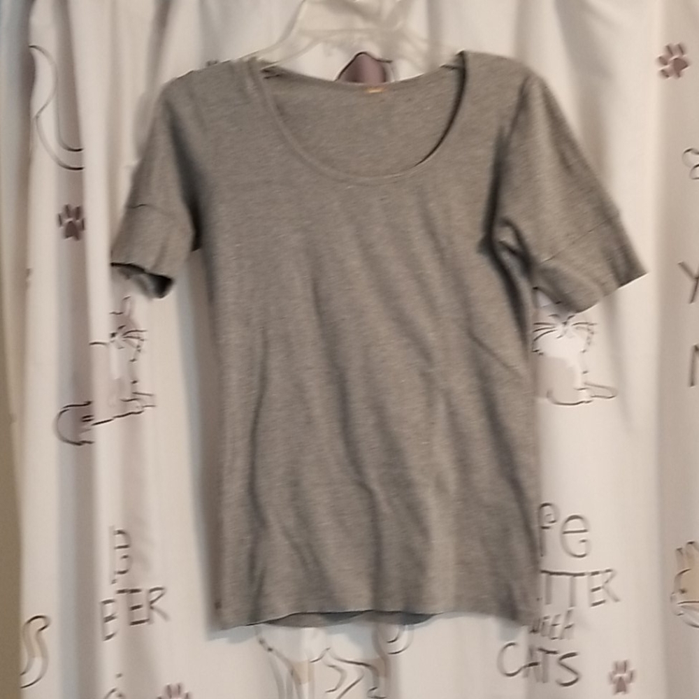 Grey ribbed tee  medium/tall